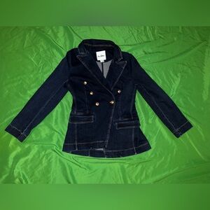 Sam Edelman Denim Blazer with Gold Buttons size XS